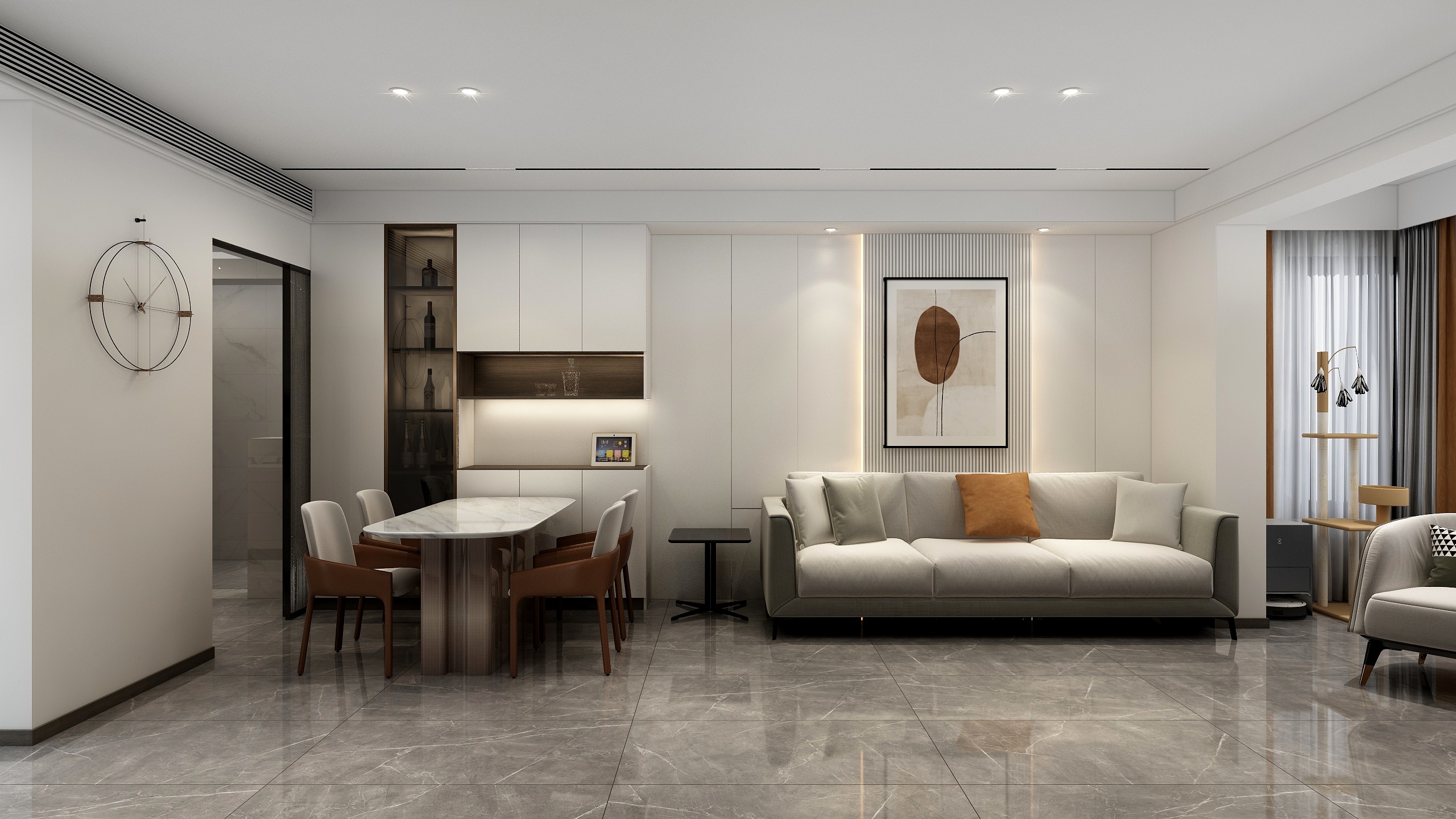 连瑞雪-现代轻奢119²二居装修效果图