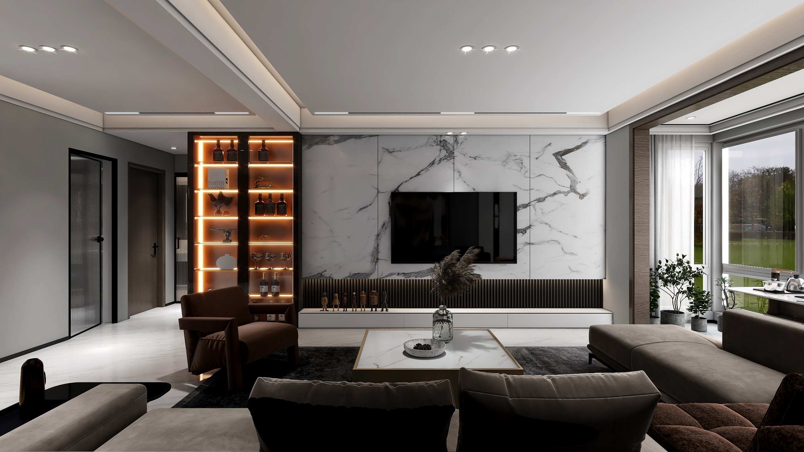 狠哇塞-144平方现代轻奢三居-装修设计方案