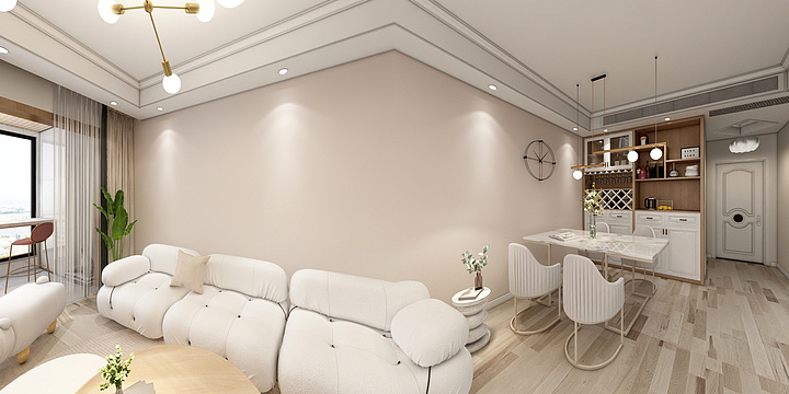 諾丶唁-德信海德公园83.00㎡A2’3室2厅1卫1厨-装修设计方案