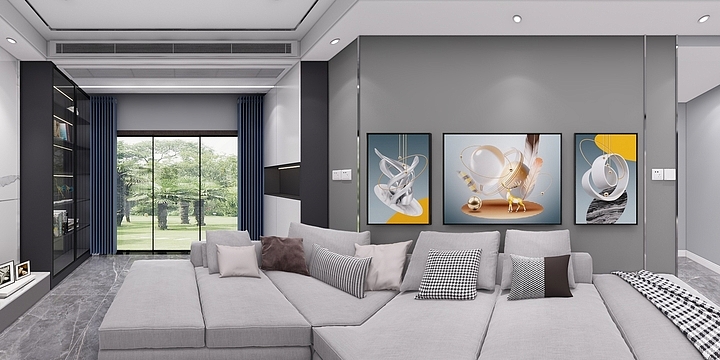 影象设计-龙城华府7栋8号房小黑白灰-装修设计方案