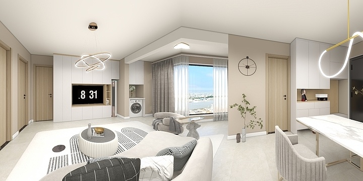 大铭董-125平奶油风-装修设计方案