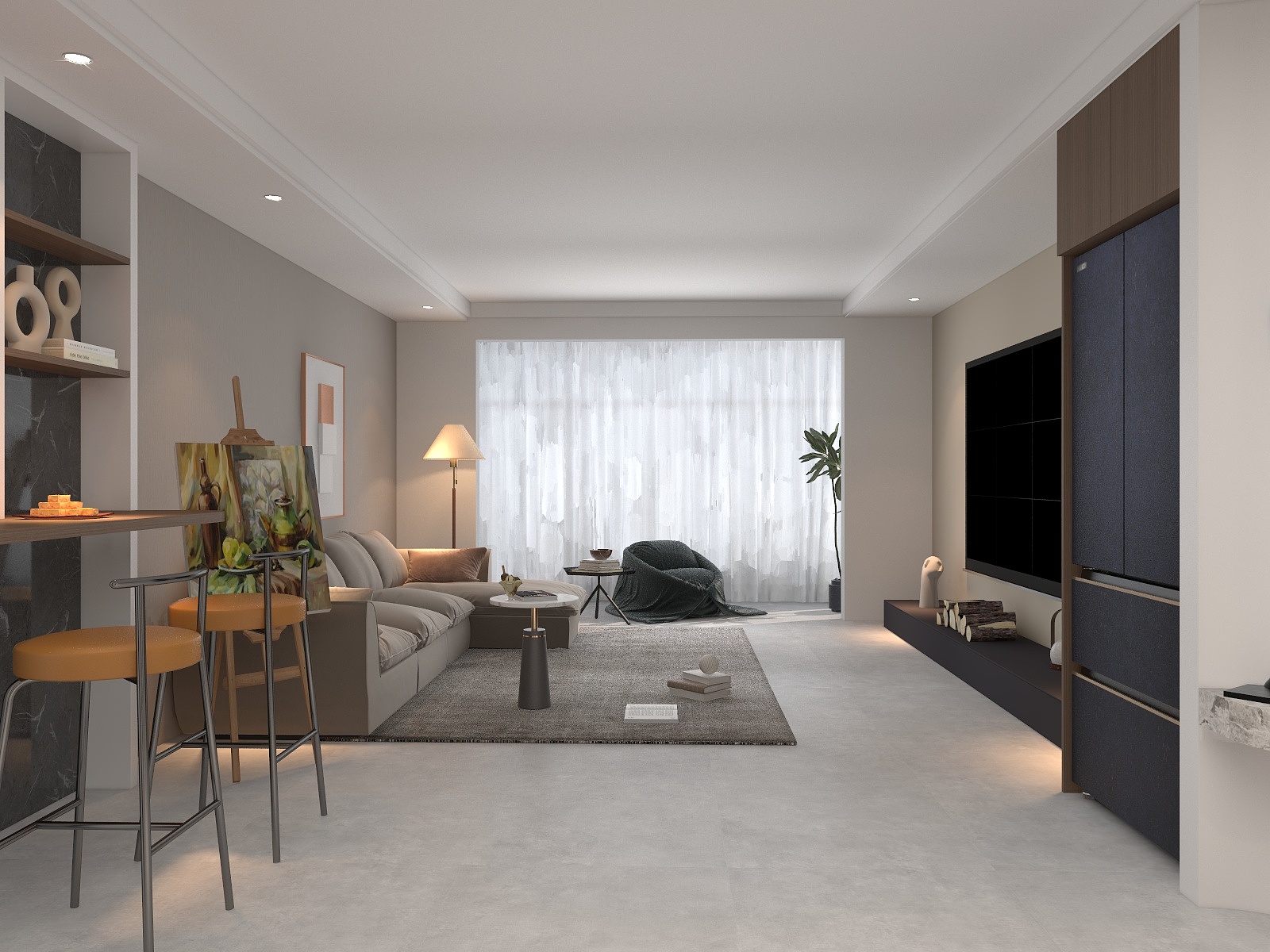 迎向zhao阳-110平米现代风格-装修设计方案