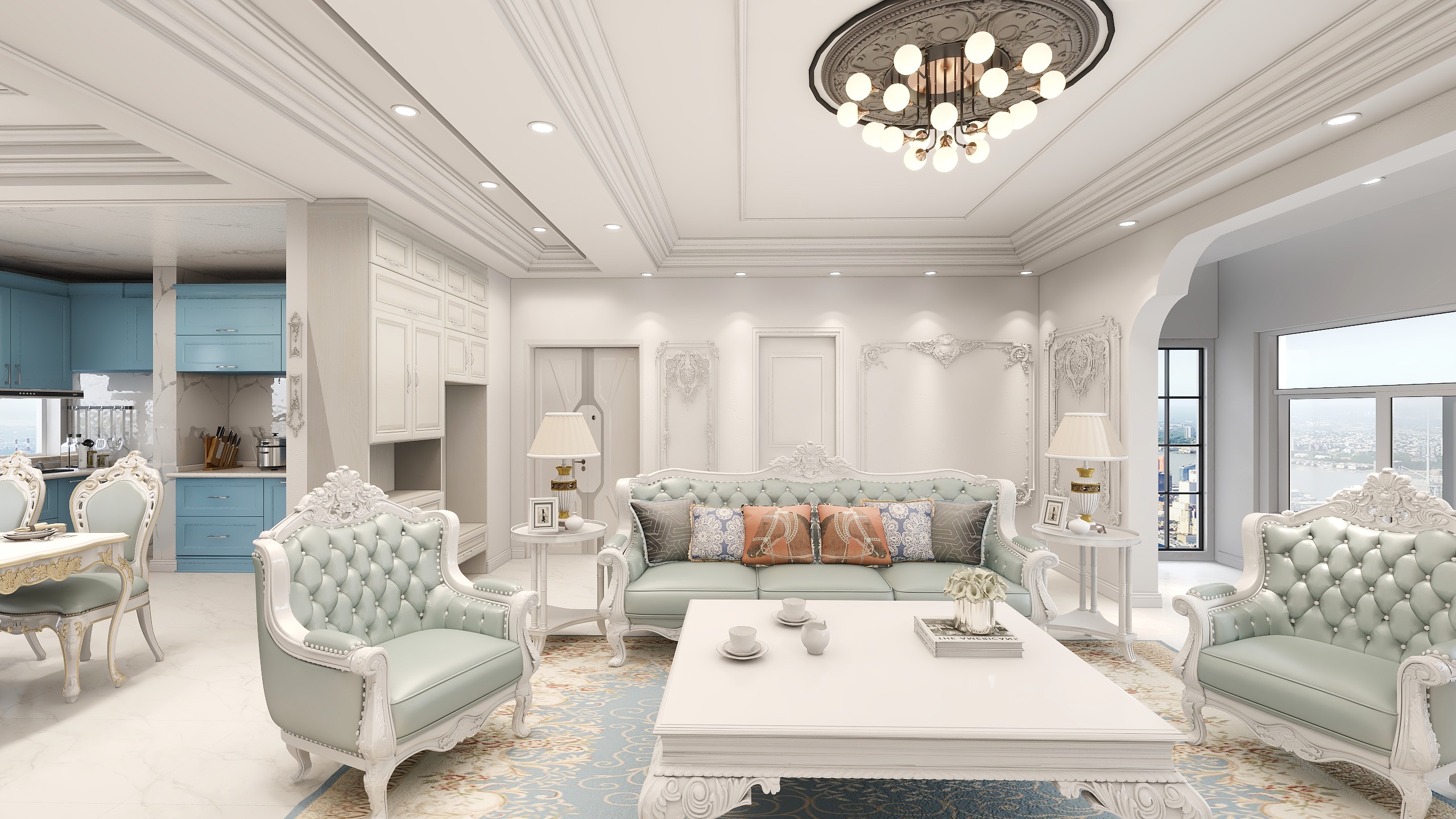 BillionsCurrentdtCe-：134.64m²欧美风-装修设计方案