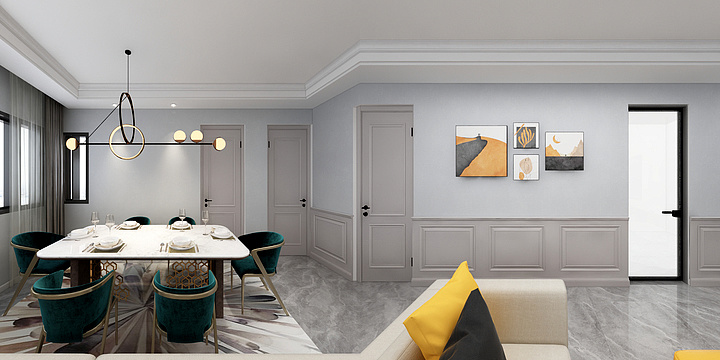 杨云朋设计-瑞和园89.50㎡B户型3室2厅1卫-装修设计方案