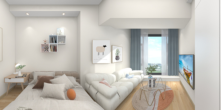 WPLANET-厘克空间中港cc2栋38㎡-装修设计方案