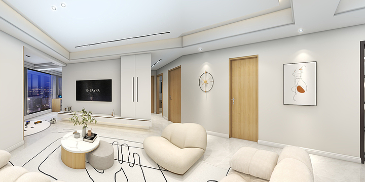 浅夏安然设计-现代简约奶油风-装修设计方案