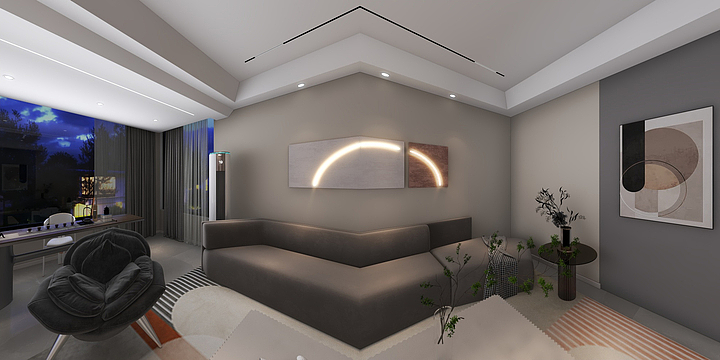 宇尚高端设计落地研发中心-珑熙府欧老师效果图-装修设计方案