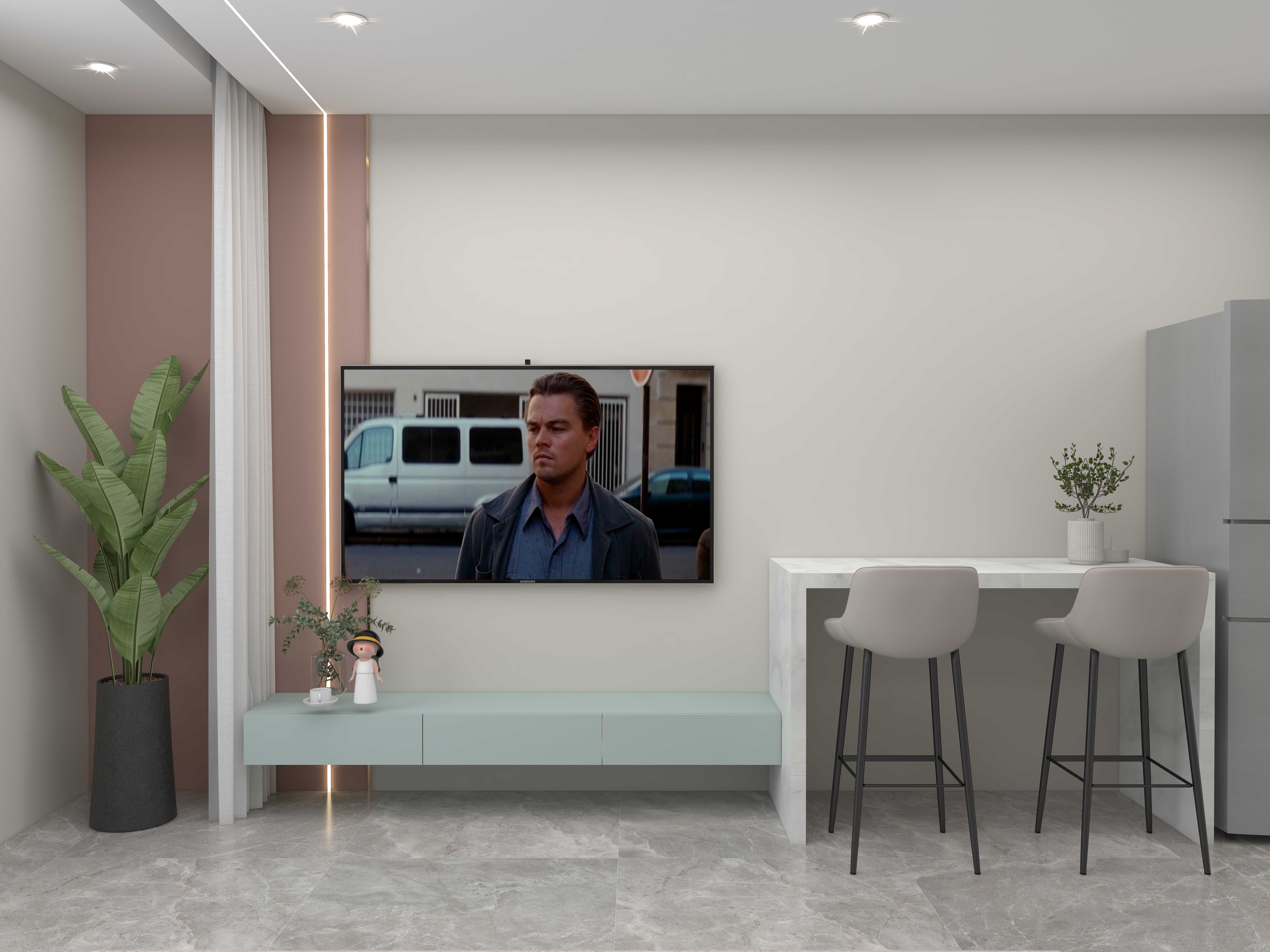 壹诺设计工作室-公寓-奶油风装修效果图