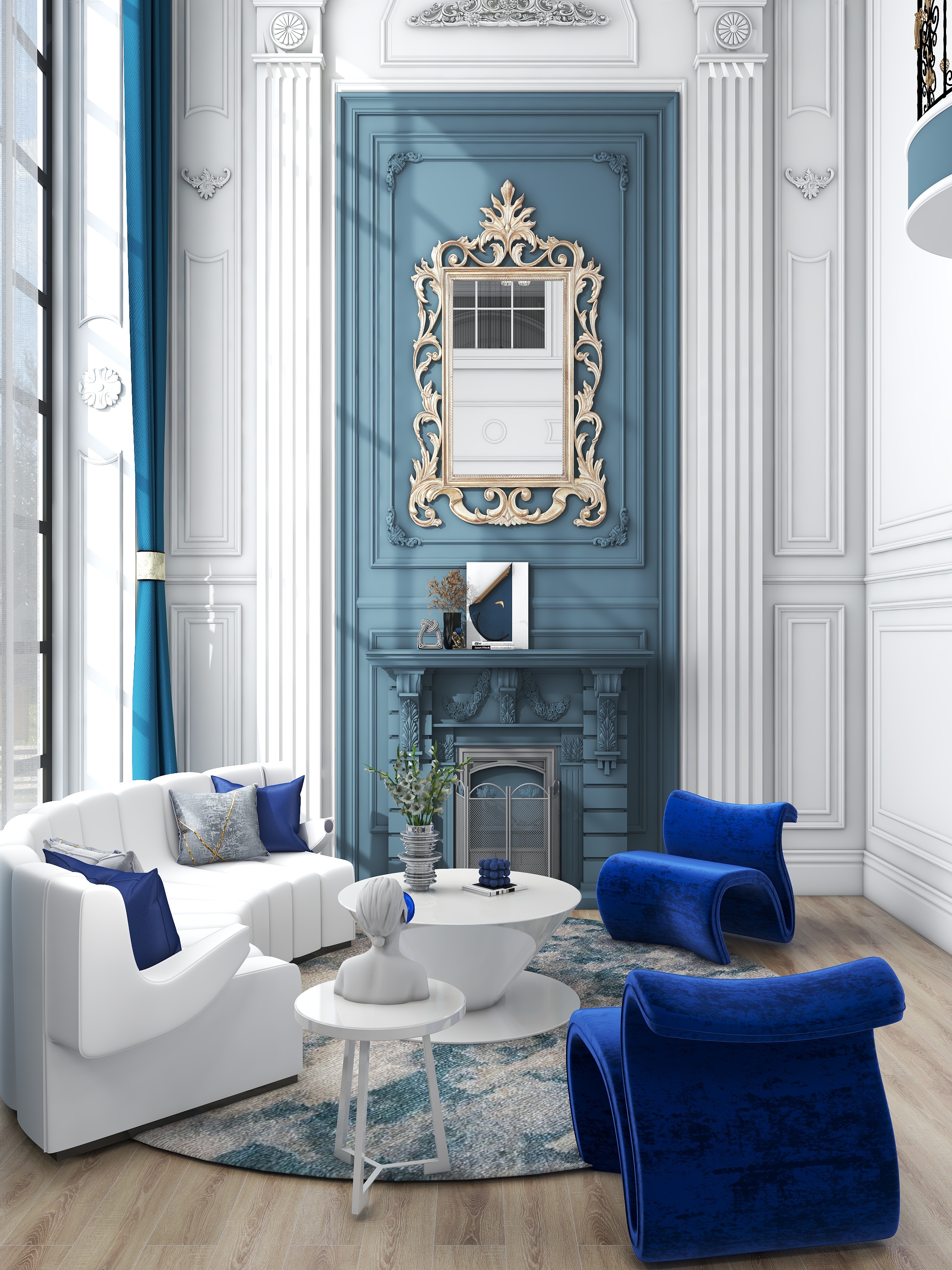 LSC设计-68㎡复式Loft--法式（静谧）-装修设计方案