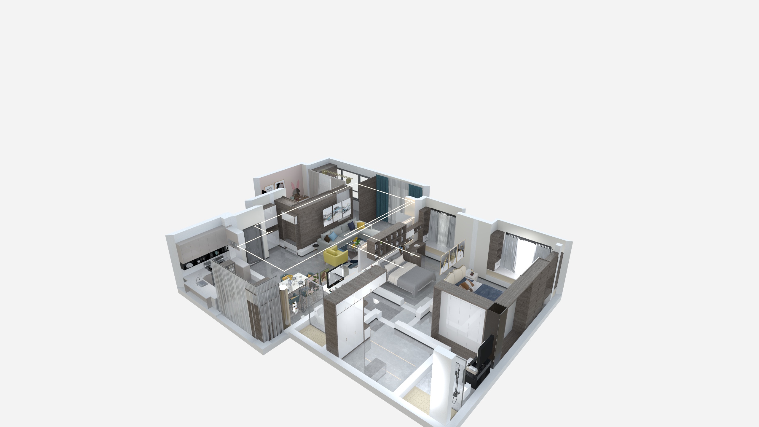A小白设计-毛集东方御景-17号楼803-方案-装修设计方案