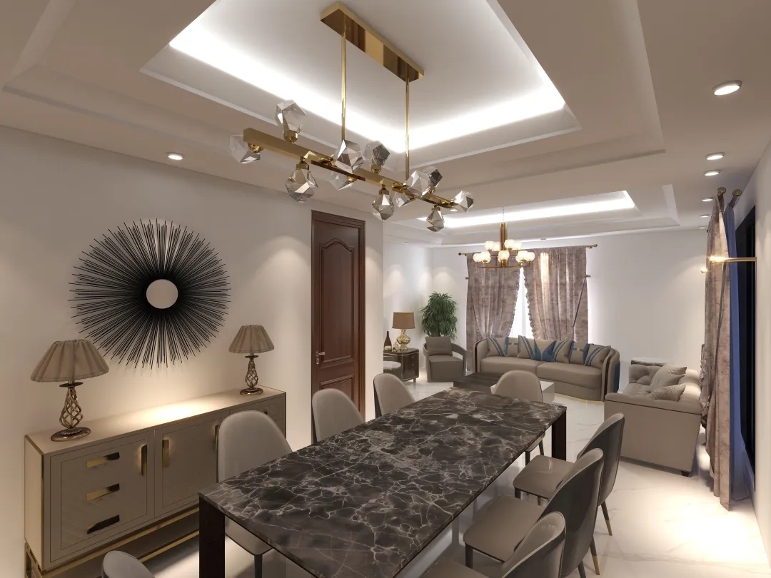 nexahome的装修设计方案:Modern Luxury Dinning Drawing Room