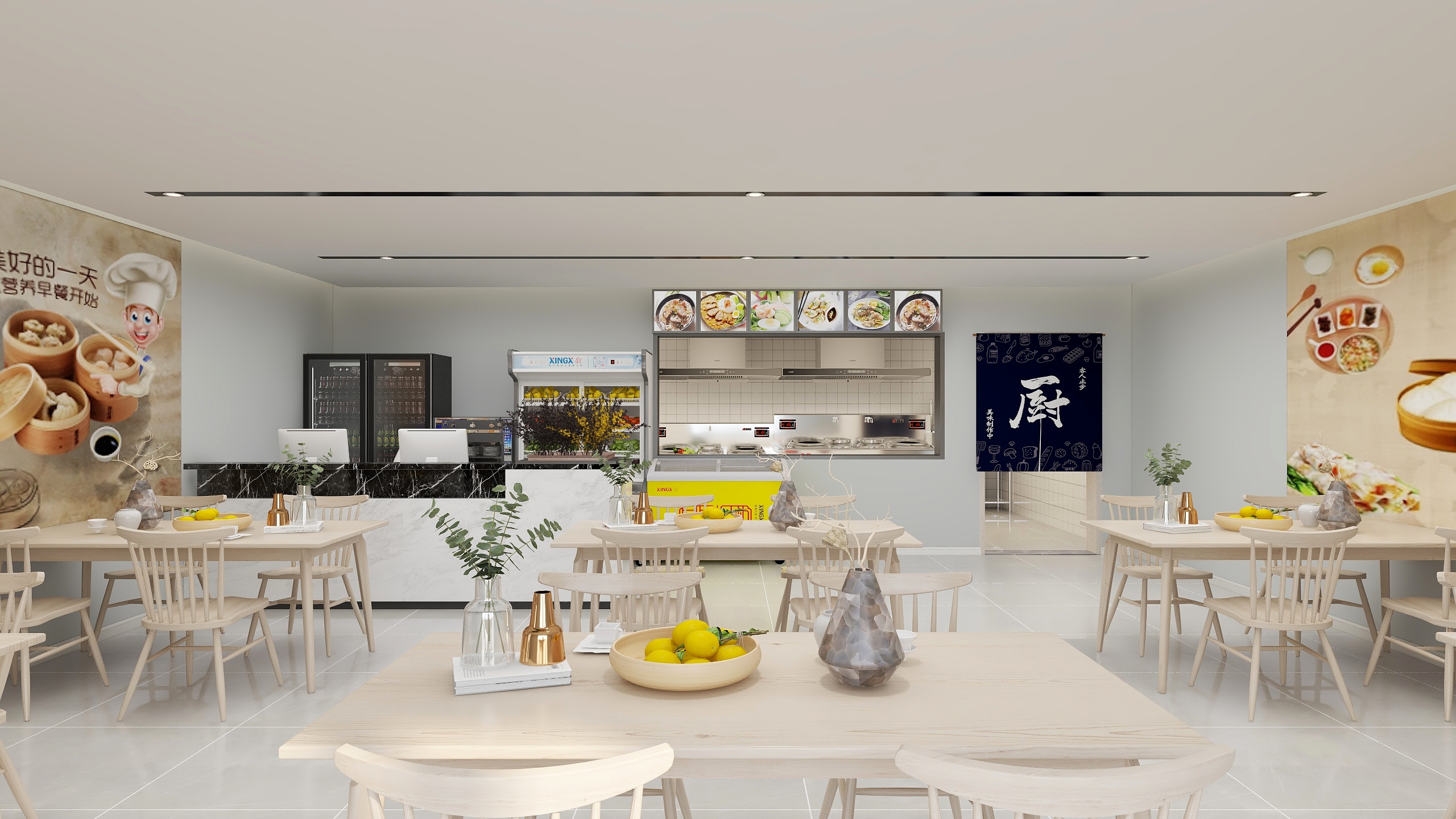 初梦依旧GoogIe-商用餐饮甜心早餐店铺设计大赛-装修设计方案