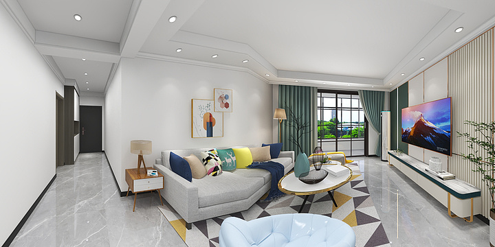 玲云阁装饰-淮阳书香府邸23号楼17楼东户.-装修设计方案