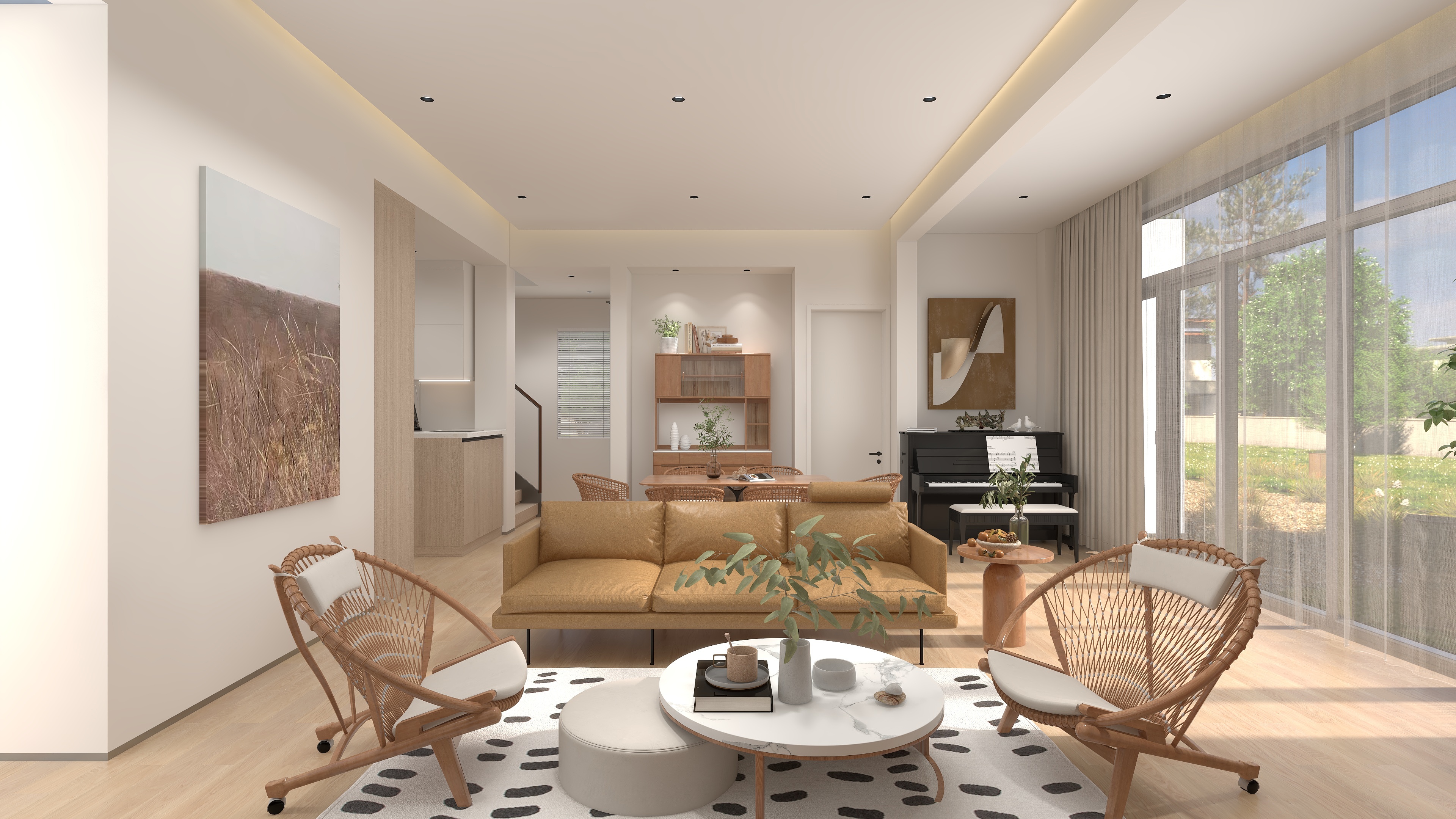 陈辉-山水拾间简约原木风格装修效果图