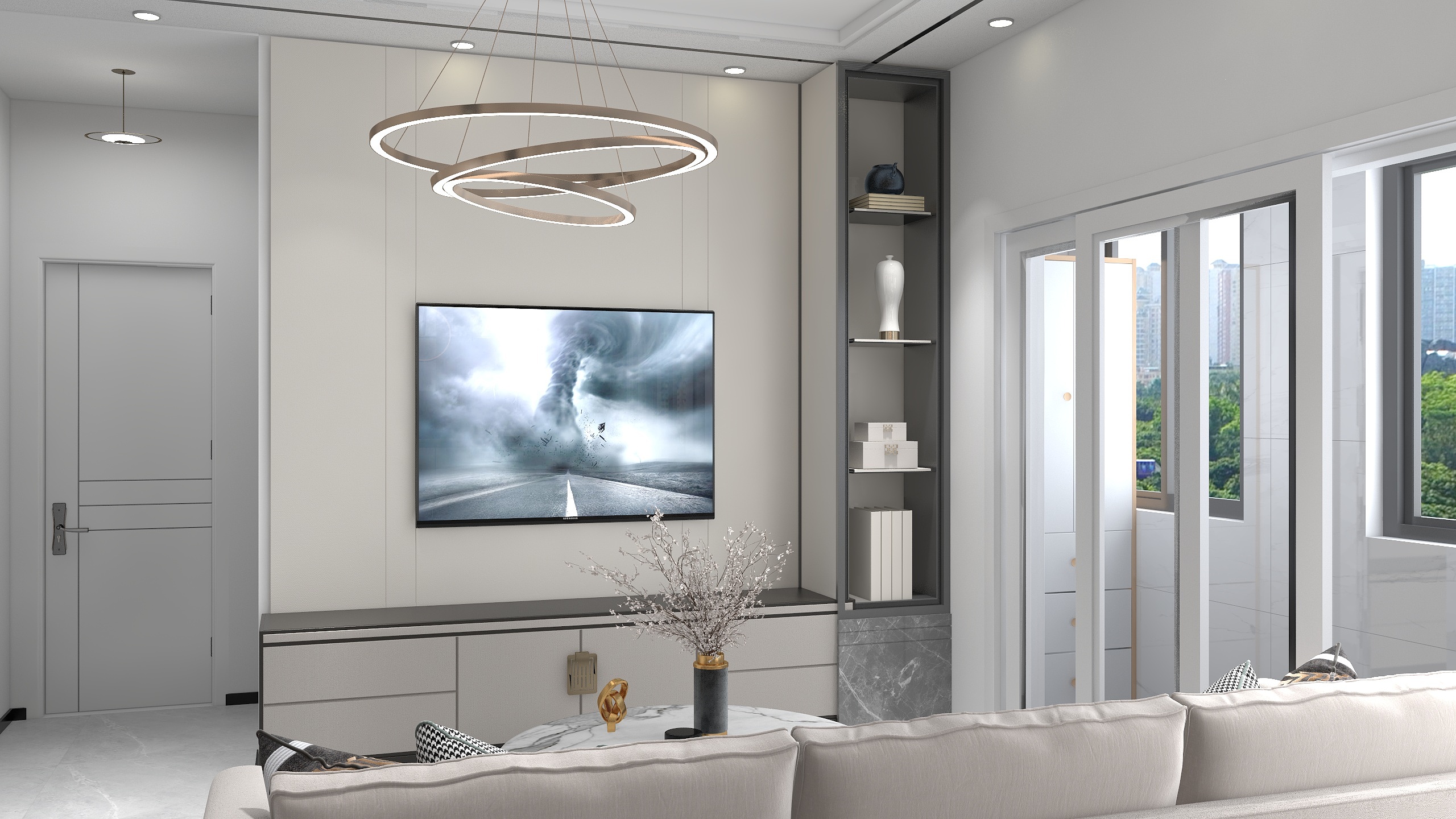 思沙工作室-瑞和园89.50㎡B户型3室2厅1卫-装修设计方案