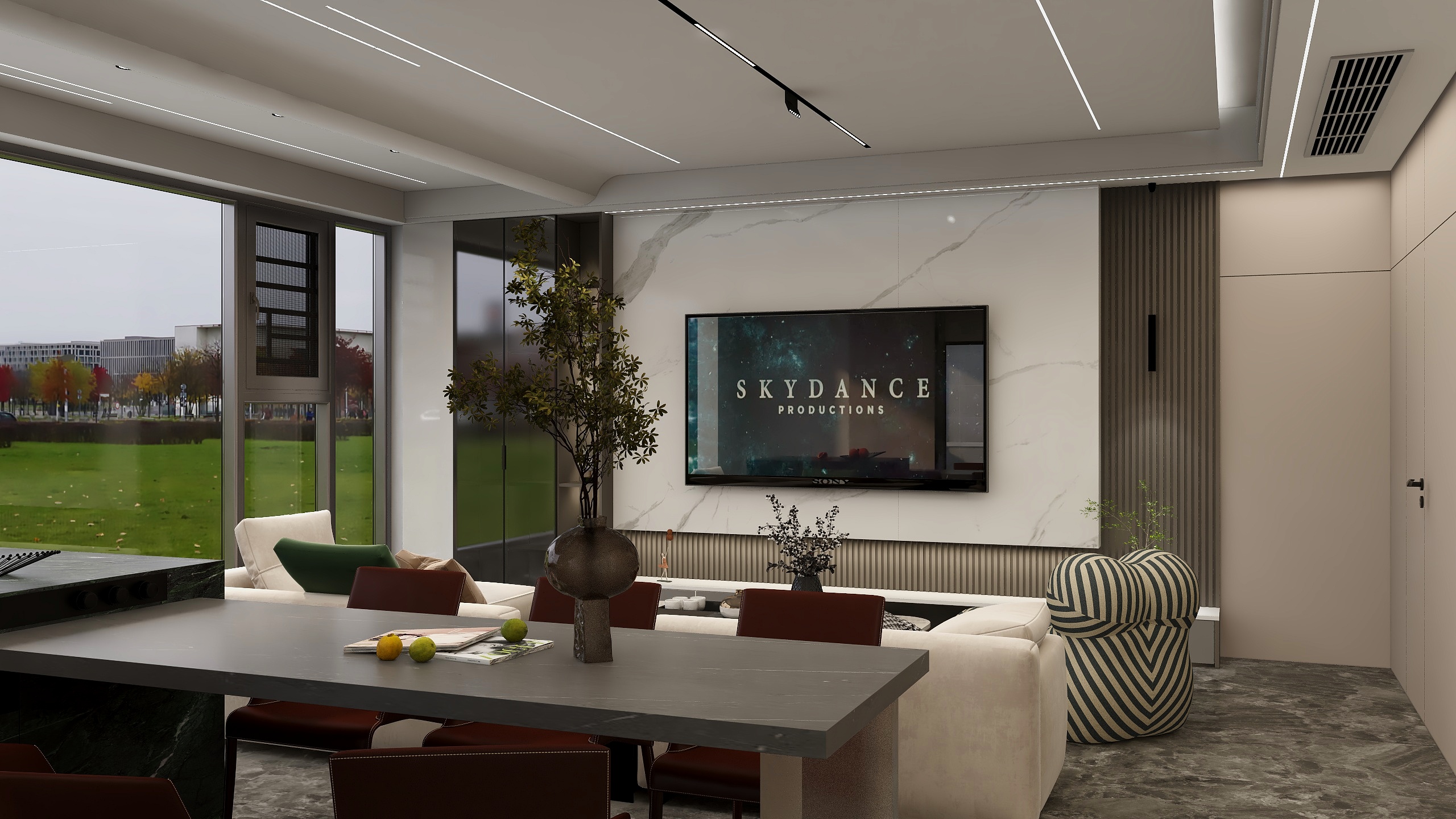 Macos6555-130平方+现代风格+三居室-装修设计方案