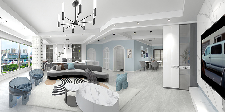 设计师涂雅芳-月亮湾隧道陈先生雅居-装修设计方案