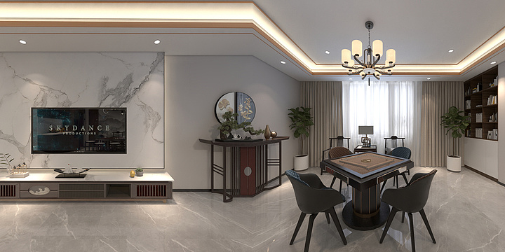 设计师@莫文典-棋牌室-装修设计方案