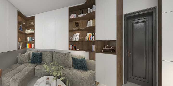 空间识别-兴隆大厦13A效果图.dwg-装修设计方案