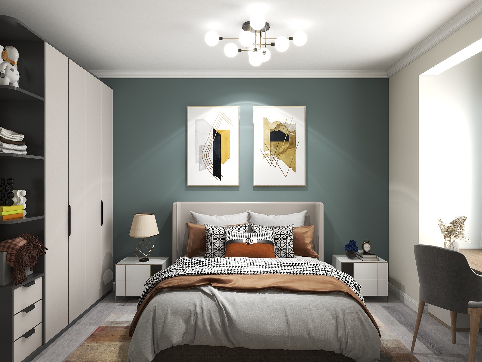 办公室丁芳-西控小区.dwg-装修设计方案