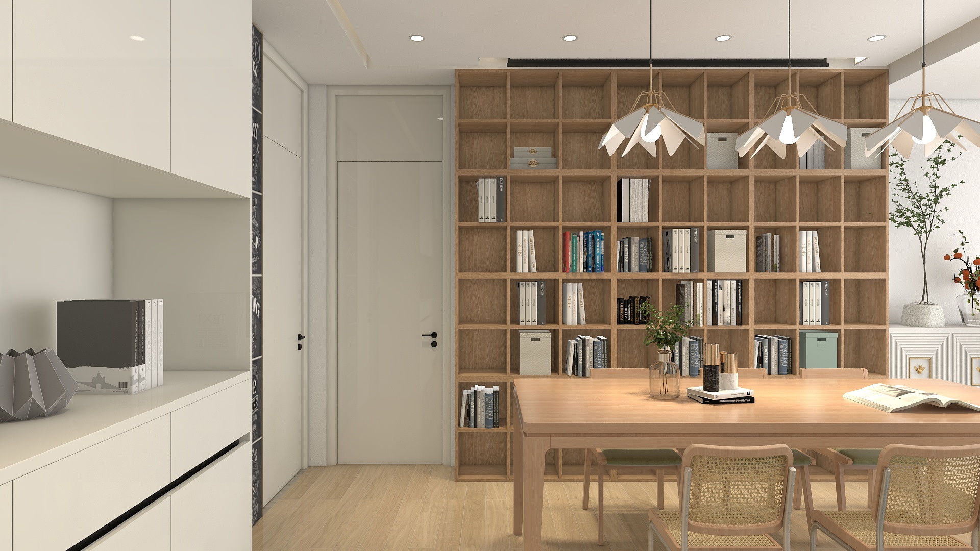 设计师言色-日式原木风去客厅三室设计装修效果图