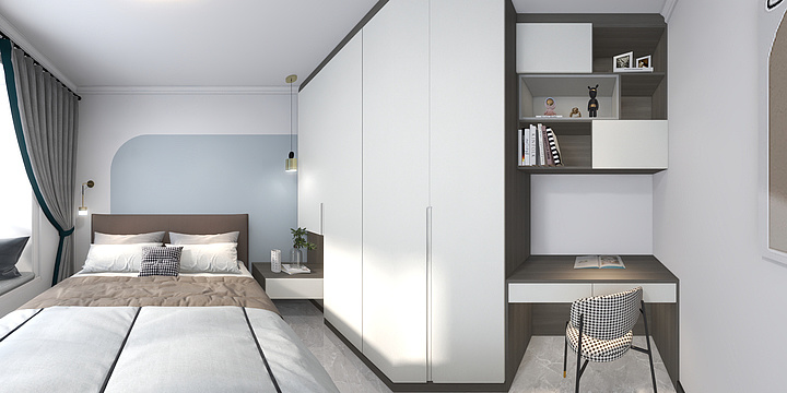 固安欧瑞博全宅智能-学府清华两居改三居-装修设计方案