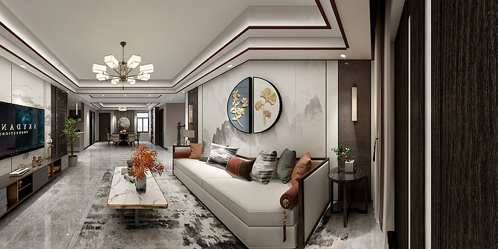 一只猫的设计库-乡镇楼房.dwg-装修设计方案