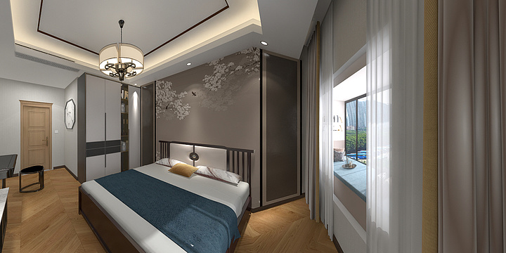 蒲子秀-清华苑-新中式-装修设计方案