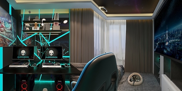 雅舍装饰设计-华庭E-1户型（现代简约）-装修设计方案