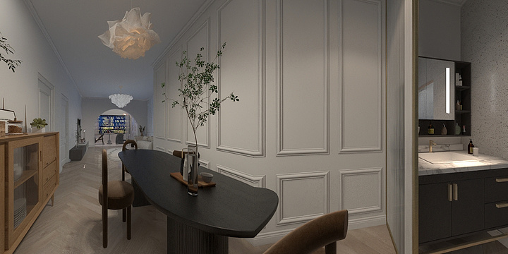 Js.chan-奶油风改造-装修设计方案