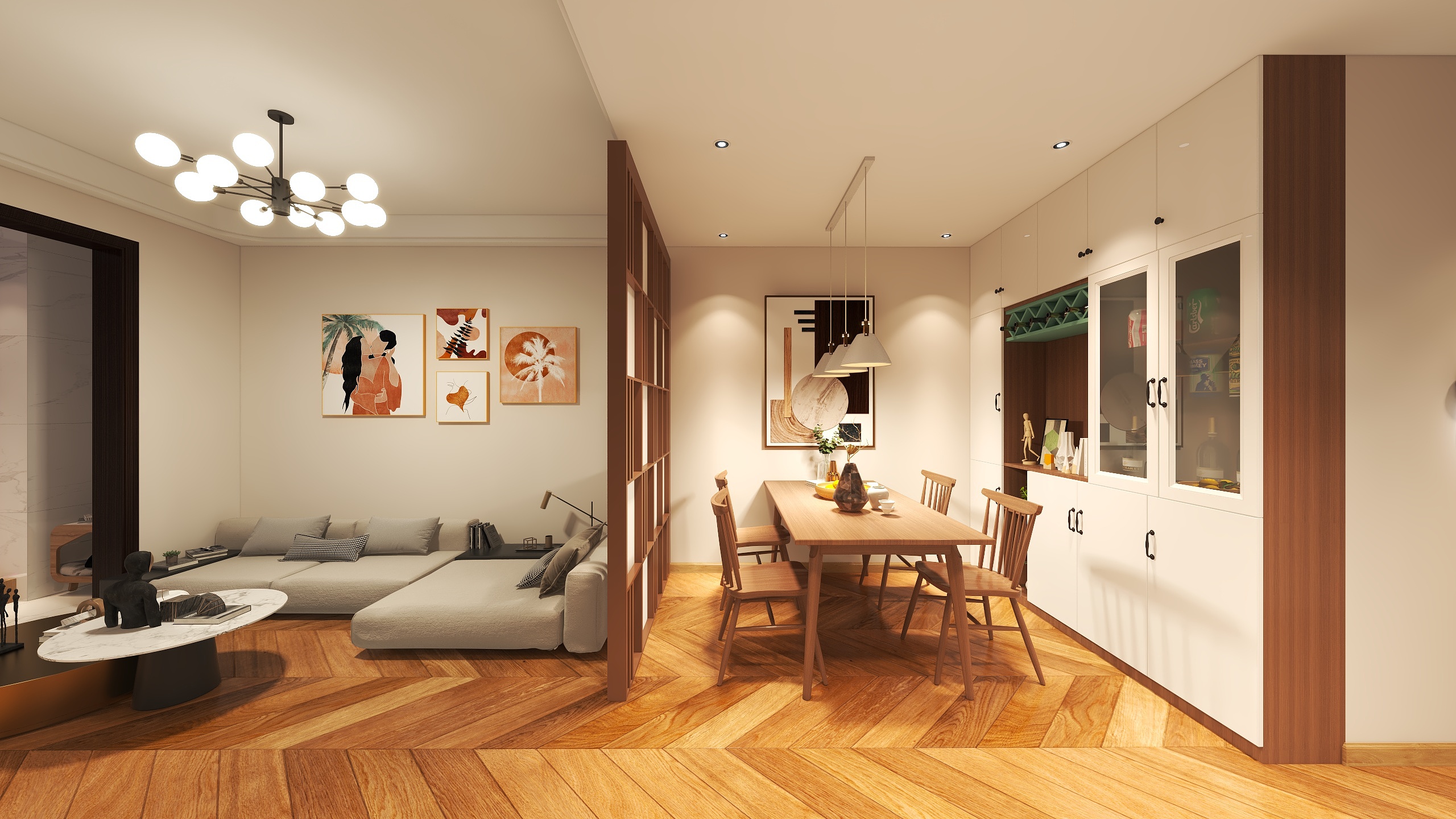 百色天诚家具有限公司-德信海德公园83.00㎡A2’3室2厅1卫1厨-装修设计方案