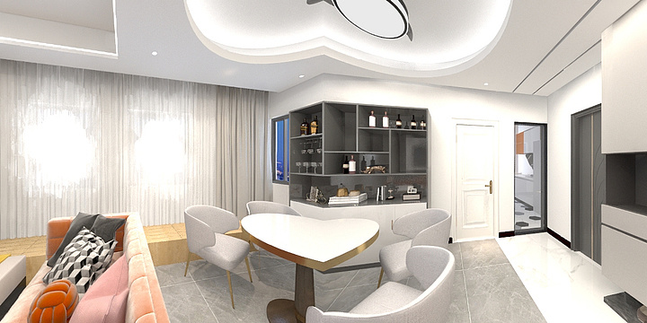 广州安居装饰-瑞和园89.50㎡B户型3室2厅1卫-装修设计方案