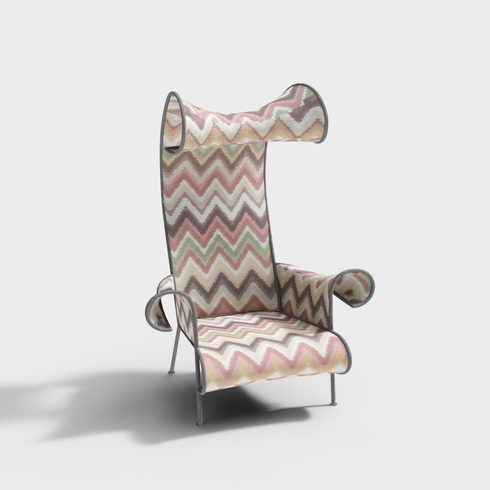 现代花纹休闲椅躺椅