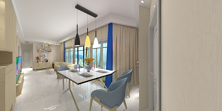 马店实木家具定制-瑞和园106㎡3室-装修设计方案