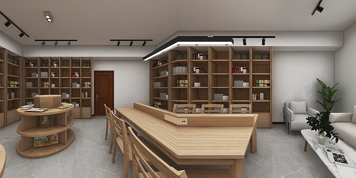 设计焦-时光书屋-装修设计方案