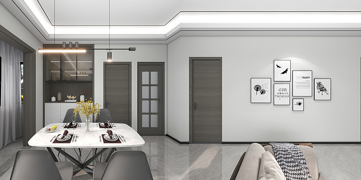 欣莱装饰-瑞和园89.50㎡B户型3室2厅1卫-装修设计方案