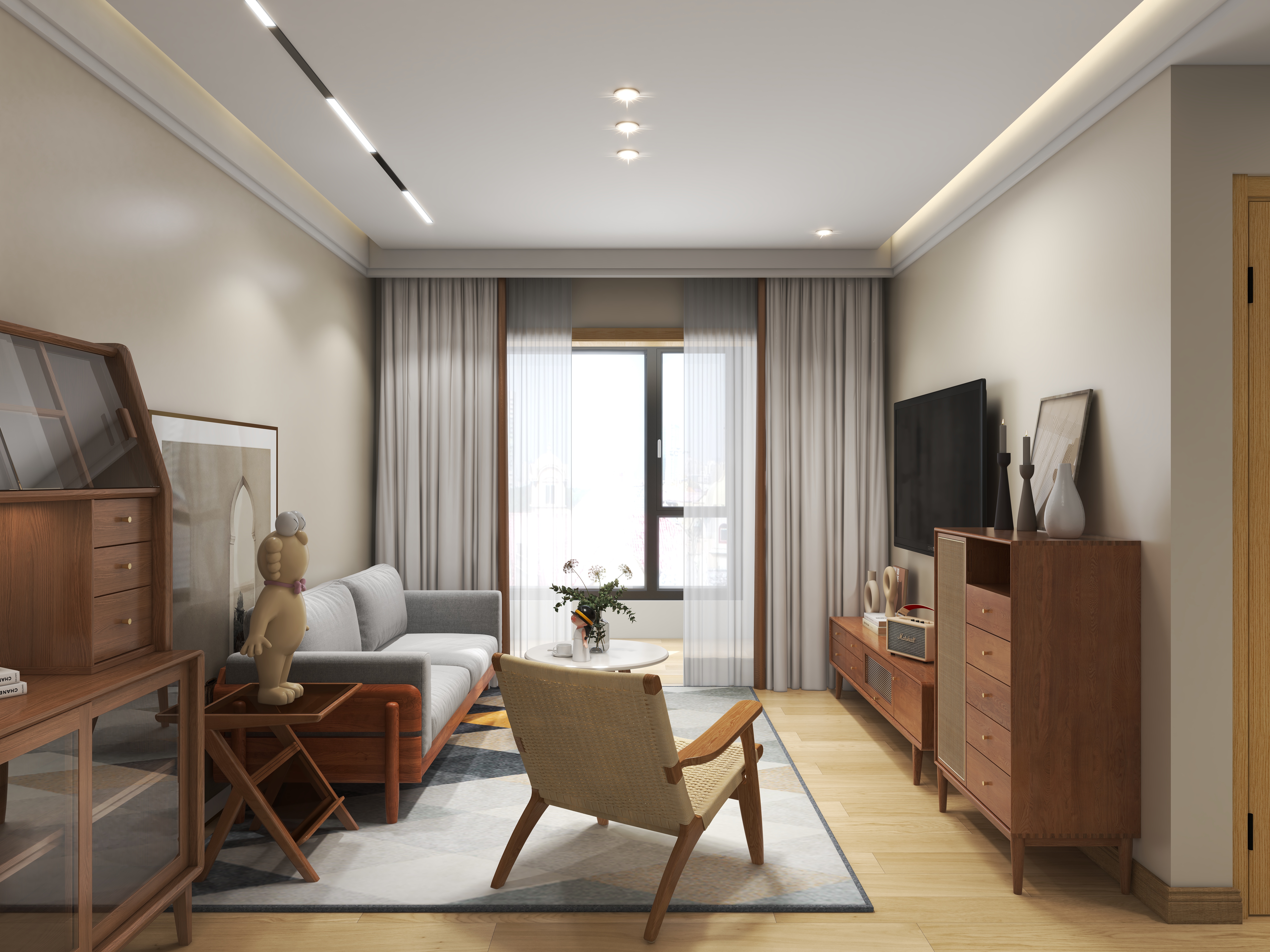 文威志成工作室-简约原木风-炽热的冰-装修设计方案