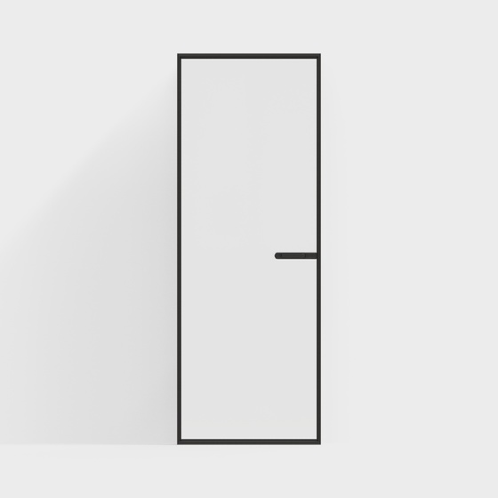 Elegant Gray Interior Door 3D Model