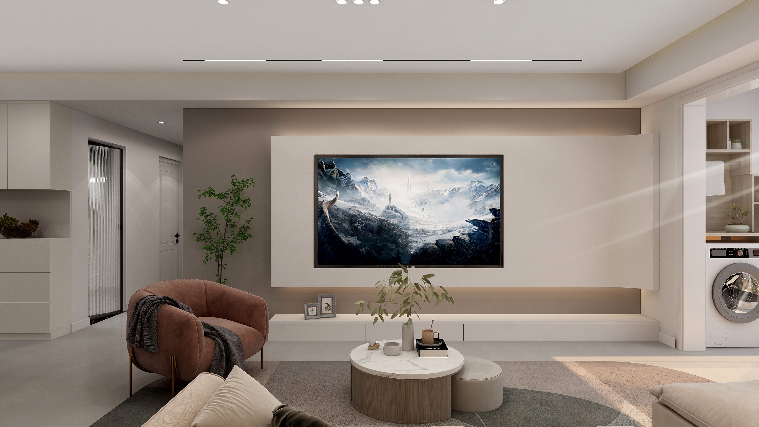 杨超-145m²白色简约风格-装修设计方案