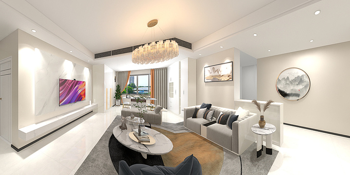 张航-龙湖春山效果图效果图 - 副本.-副本-装修设计方案