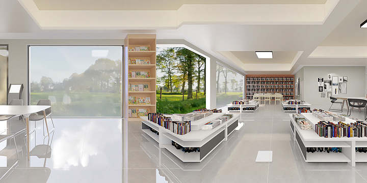 蓝光室内设计工作室-图书馆658㎡-装修设计方案