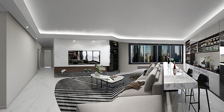 白晞-碧桂园·三元里150m²现代轻奢-装修设计方案