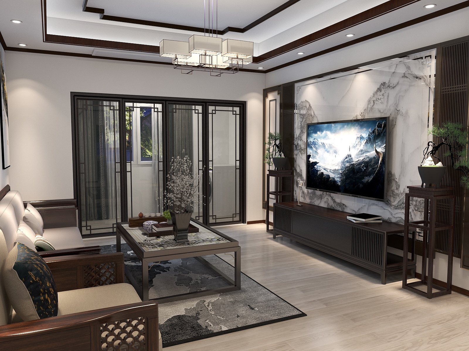 蒲公英的约定hw-碧桂园・清月湾115㎡3室装修效果图