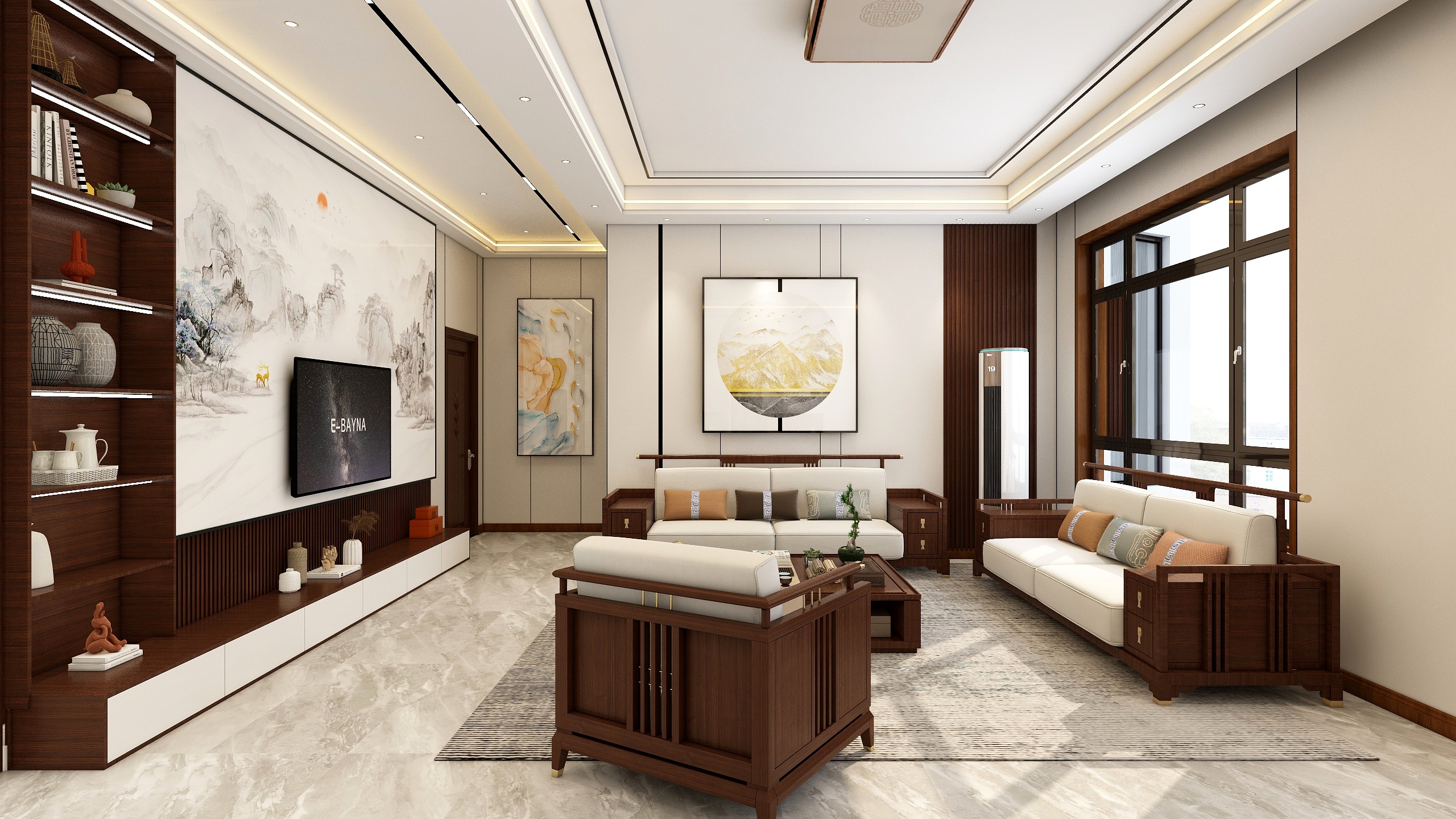 设计丨张超杰-淮阳丶新中式（二十二）装修效果图