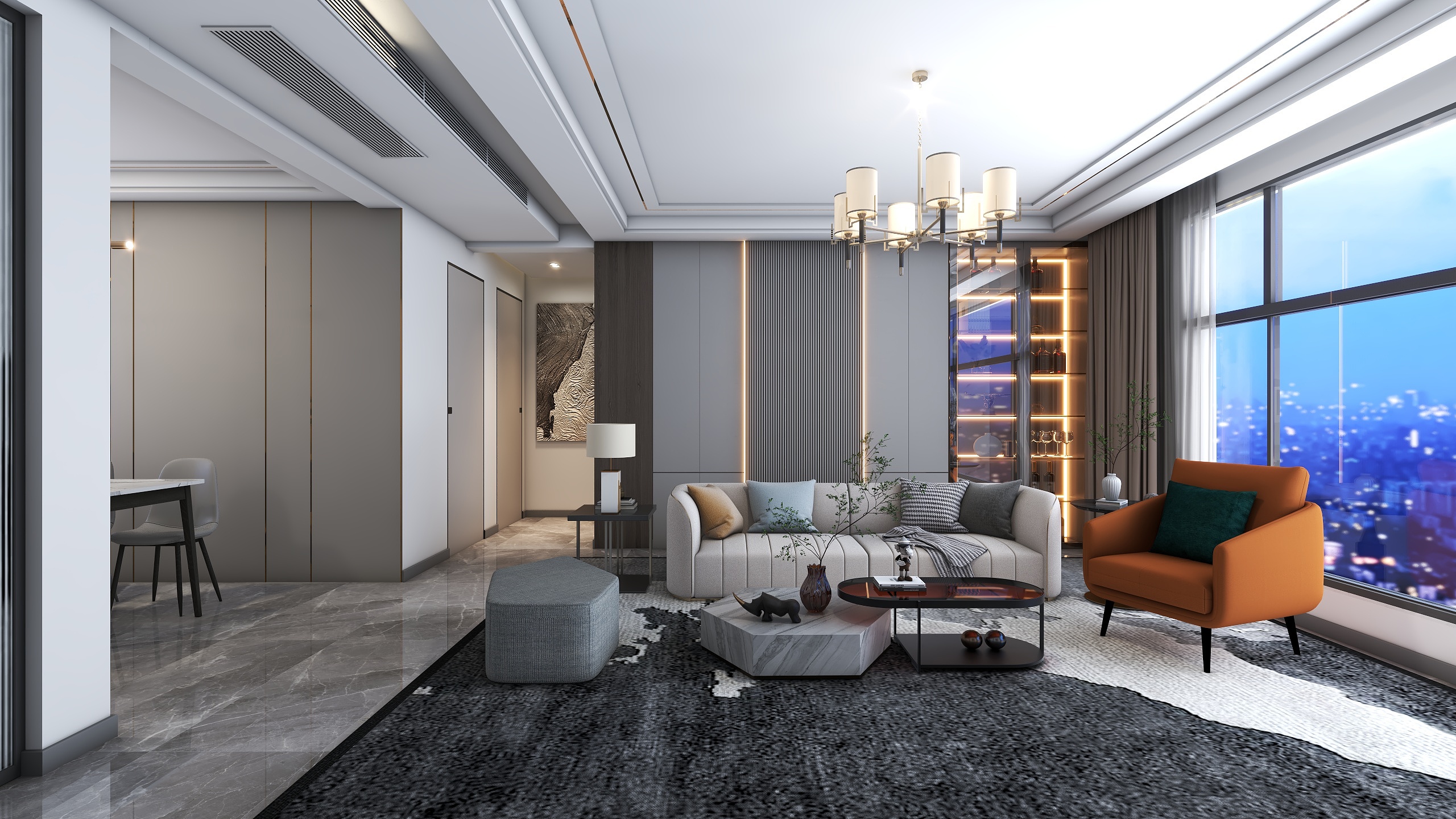 十方装饰张小龙-龙庭御府145㎡现代极简-装修设计方案