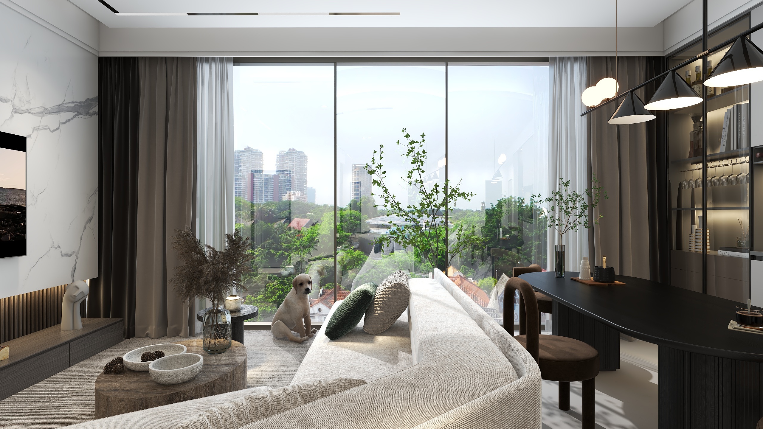 罗啊辉-《极》  瑞和园89.50㎡3室2厅1卫-装修设计方案