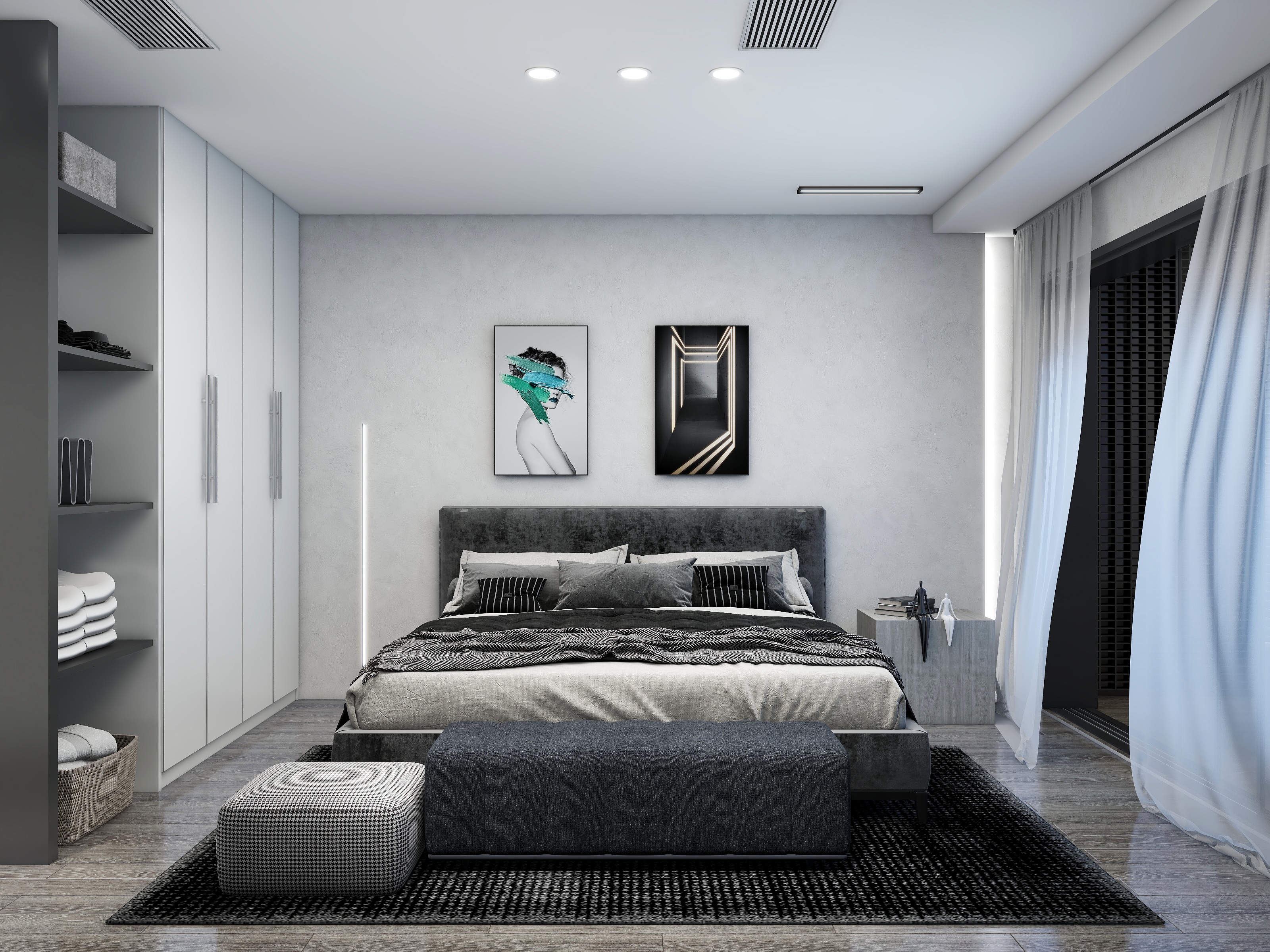 徐晨-徐晨丨120m²-160m²豪宅轻熟风-完整装修效果图