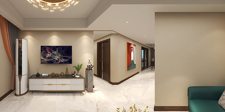 设计师乐文杰-天纵云湖湾8-2-1102何总雅居高低床方案-装修设计方案