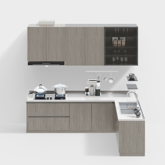 Modern Kitchen Cabinets,beige