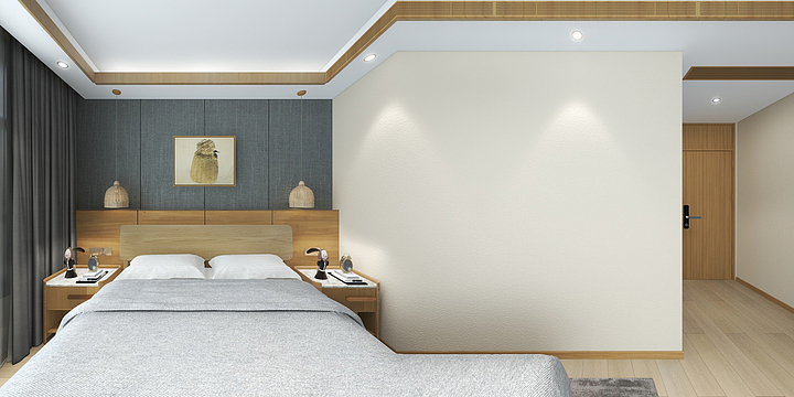 繁华的夜间-李府别墅新居2层楼梯间效果图-副本-装修设计方案